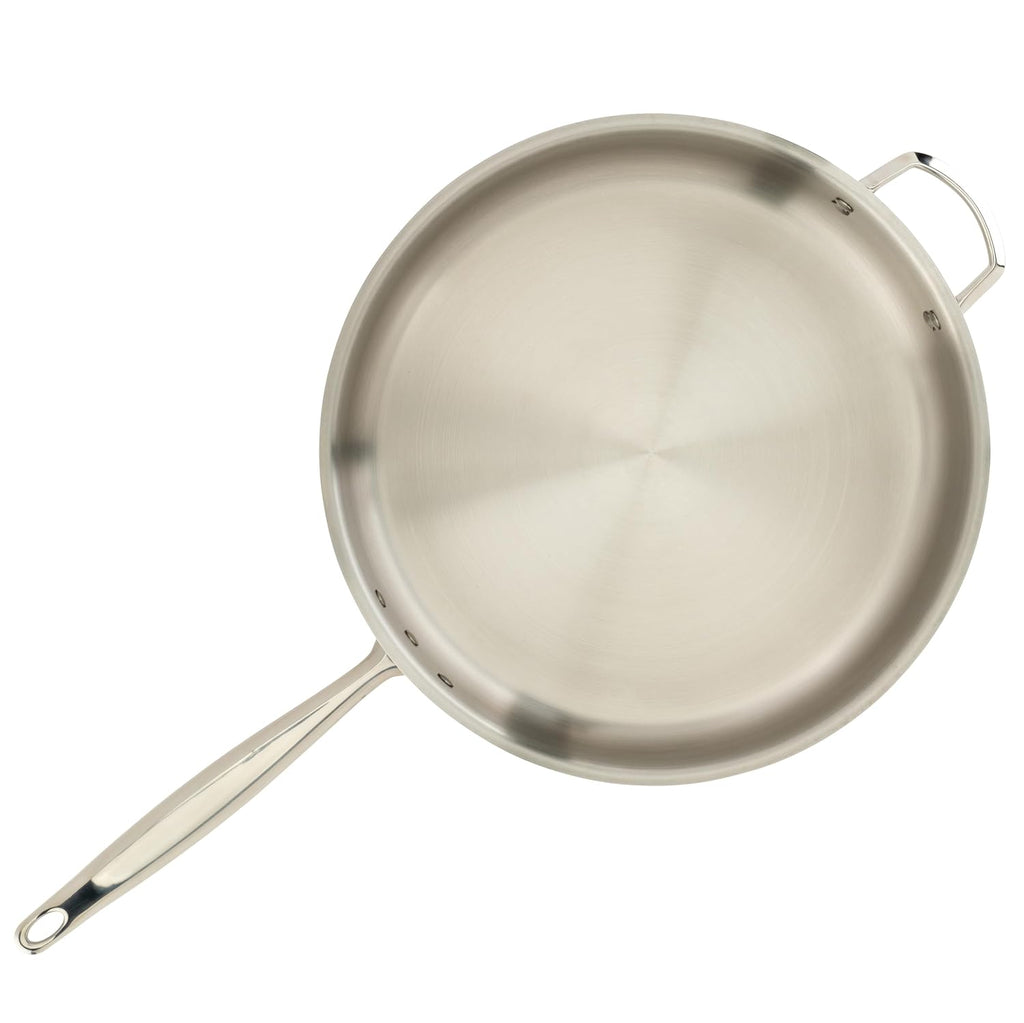 WINCO Tri-Ply Saute Pan, Silver