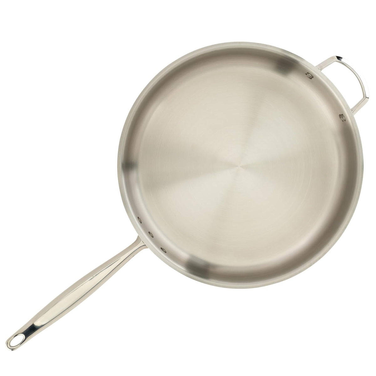 WINCO Tri-Ply Saute Pan, Silver