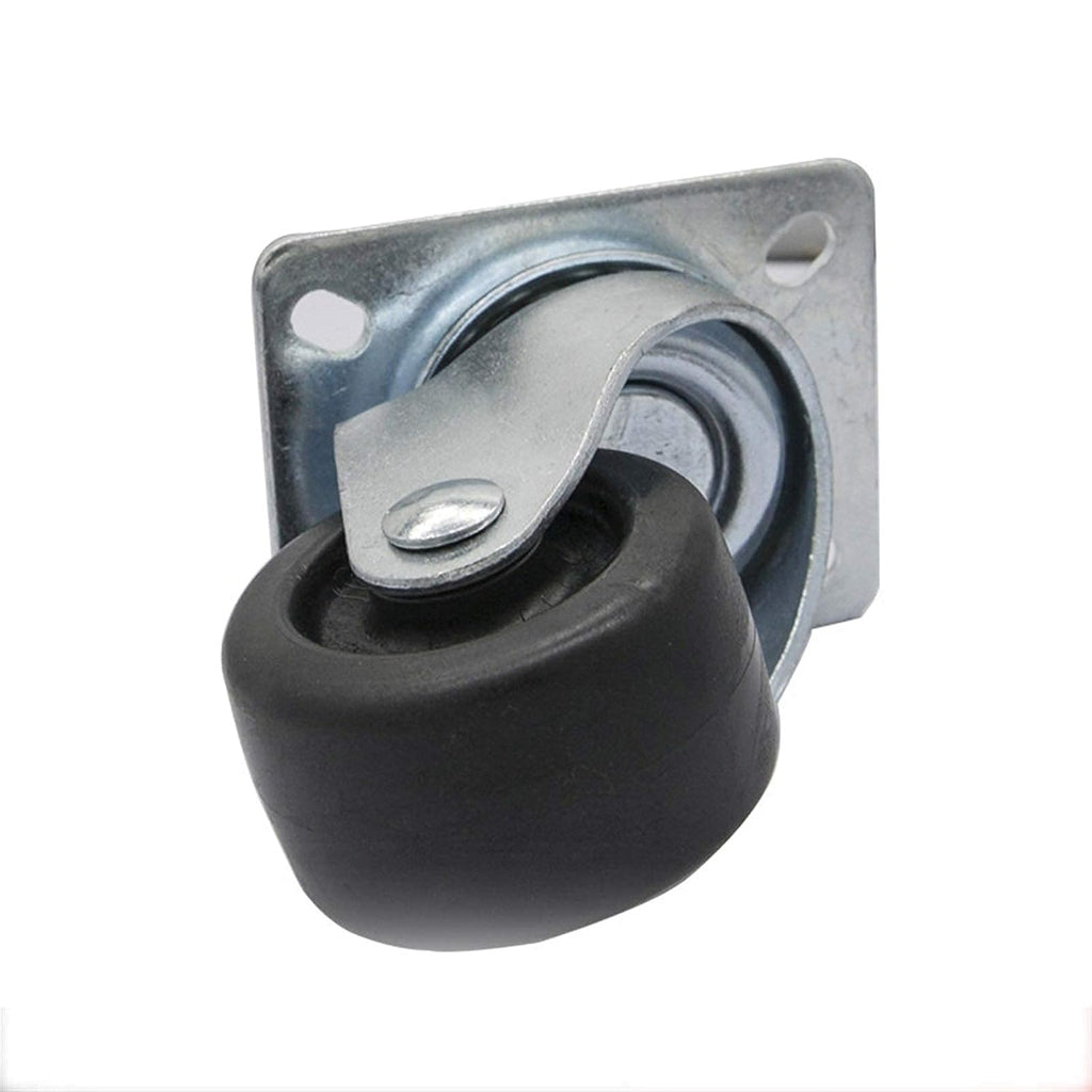 40mm Universal Rubber Plate Wheels for Industrial Tables and Chairs Flat Base Design Heavy-Duty Smooth Rolling Casters for Easy Mobility