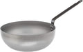 Mauviel M'Steel Black Carbon Natural Nonstick Chef Pan With Iron Handle, 4.2-qt, Suitable For All Cooking Surfaces, Made in France