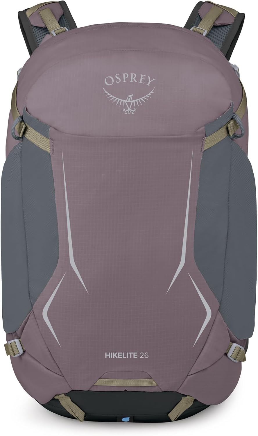 Osprey Hikelite 26L Durable Hiking Backpack - Travel Daypack with Rain Cover for Men and Women, Graphite Purple