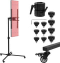 Universal Red Light Therapy Stand, Adjustable Height & 360° Mobile Hanging Bracket with Wheel Locks, 44 lbs Load Capacity LED Near Infrared Panel Holder for Home, Spa & Commercial Use