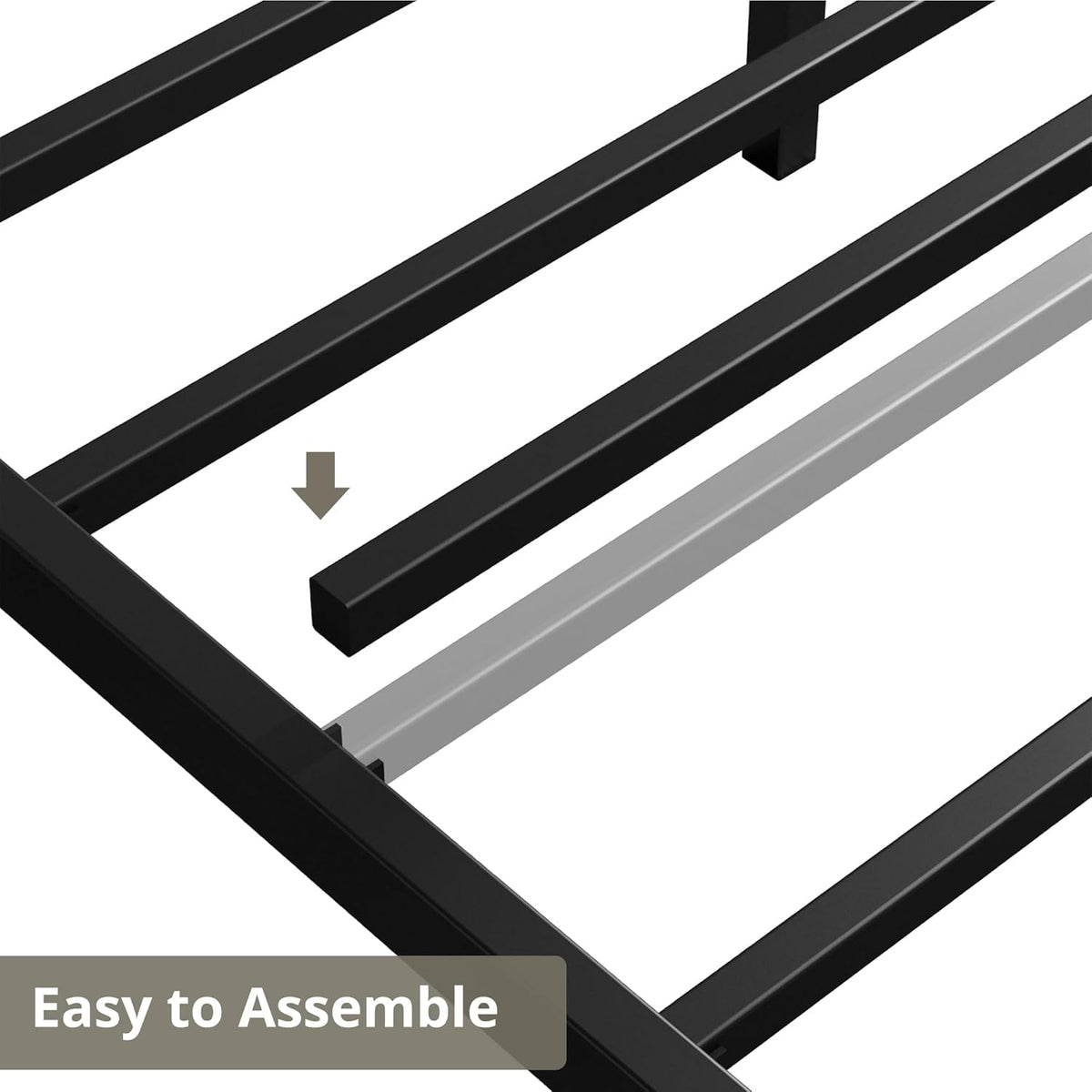 ANCTOR Twin XL Bed Frame, Storage Headboard with Charging Station, Platform Bed Frame with Strong Metal Support, Sturdy and Stable, Noise Free, No Box Spring Needed, Easy Assembly, Wood and Cream