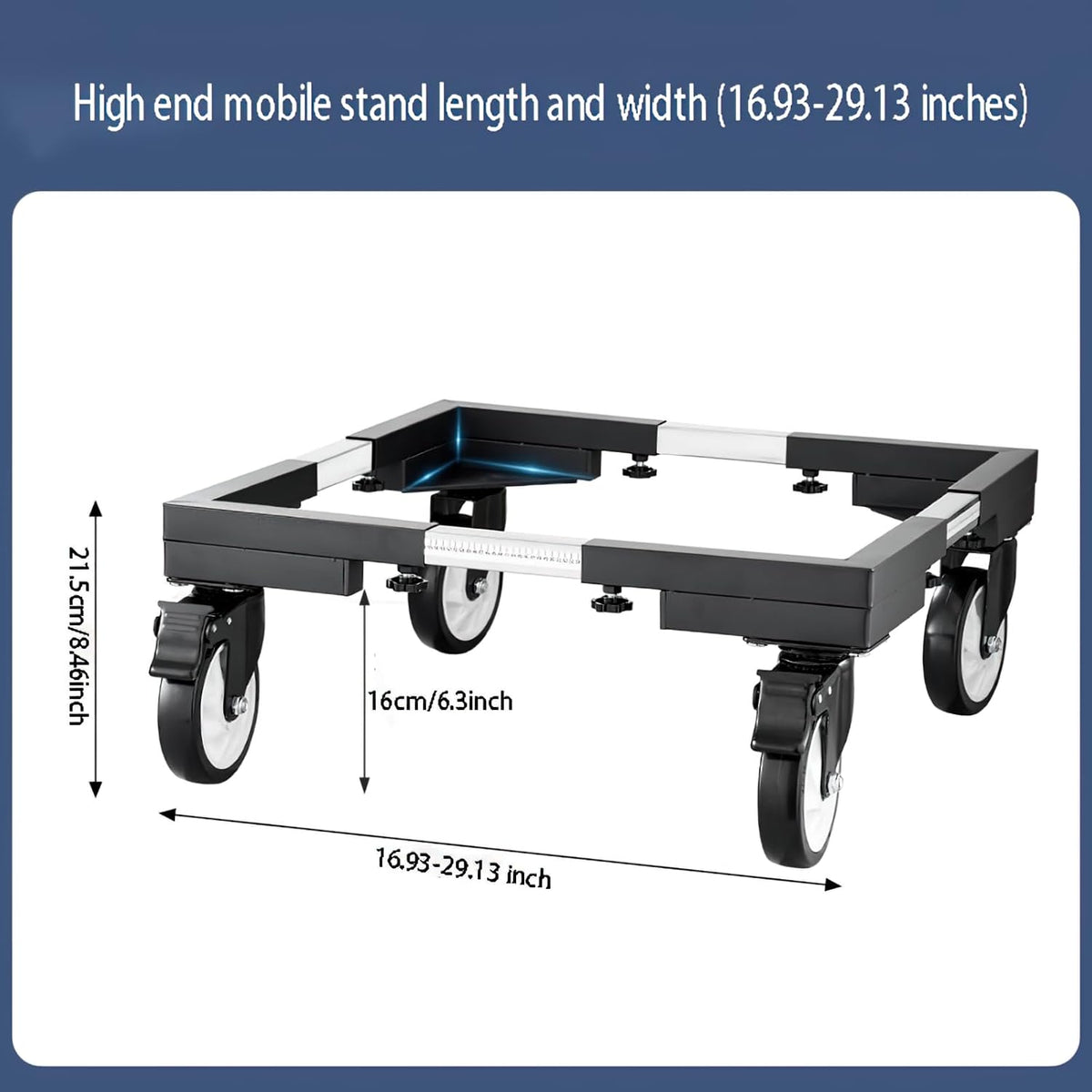 Heavy Duty Mobile Base with Wheels for Smoker Oven, Adjustable Universal Dolly Stand with Locking Casters (High-end Model)
