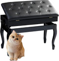 Piano Bench Piano Bench with Storage Piano Accessories Piano Bench Adjustable Height Vanity Stool Piano Bench Black Length 72cm*Width 34cm