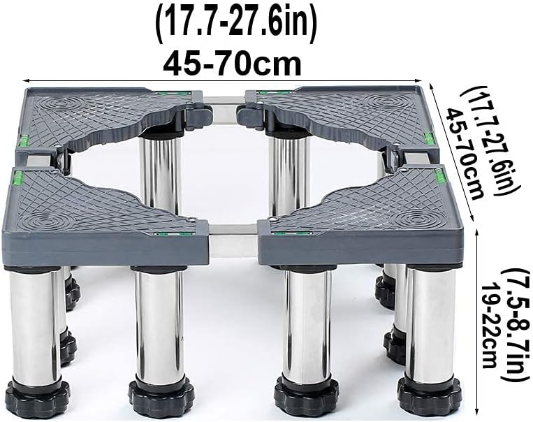 Mobile Roller Base with Lockable Wheels Washing Machine Stand Fridge Stand 42-60cm can choose Universal Dryer/Refrigerator Pedestal Prevent Scratch Dent Moisture Proof ( )