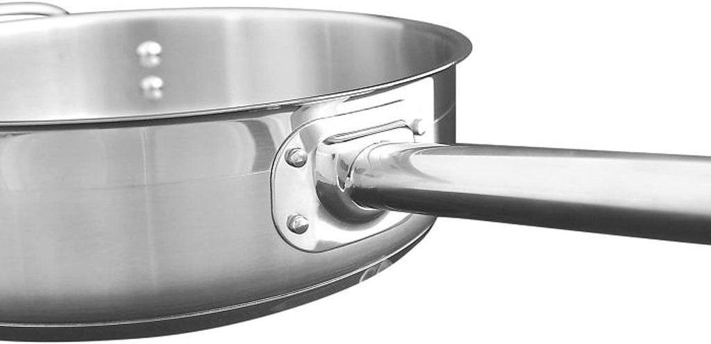 TrueCraftware- 7 Qt. Stainless Steel Sauté Pan with Lid and Welded Hollow Handle - Chef Cooking Pan Egg Pan Fry Omelet Sauté Pans Cookware NSF Certified