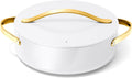 Caraway Rondeau - 6 Qt Non-Stick Pan with Lid - Free From Forever Chemicals - Perfect for Searing, Braising, & Roasting - White