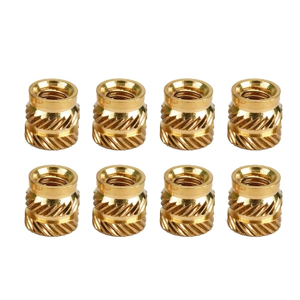 500pcs Brass Heat Insert Nuts for 3D Printers - M1.6/M2/M2.5/M3/M4/M5/M6/M8/M10 Threaded Inserts(10mmxM5x8mm)