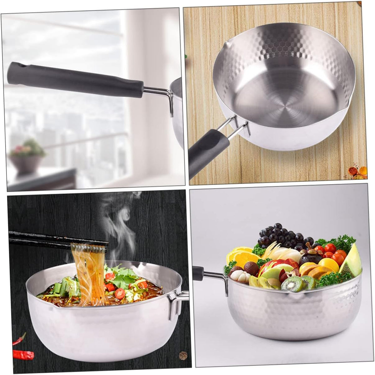 Snow Pan Japanese Yukihira Pan Milk Pan Sauce Pan Japanese Yukihira Pot Cooking Pot Pasta Noodles Pot Fried Milk Pot Boiling Pot Saucier Big Pot Stainless Steel Sauc Pot