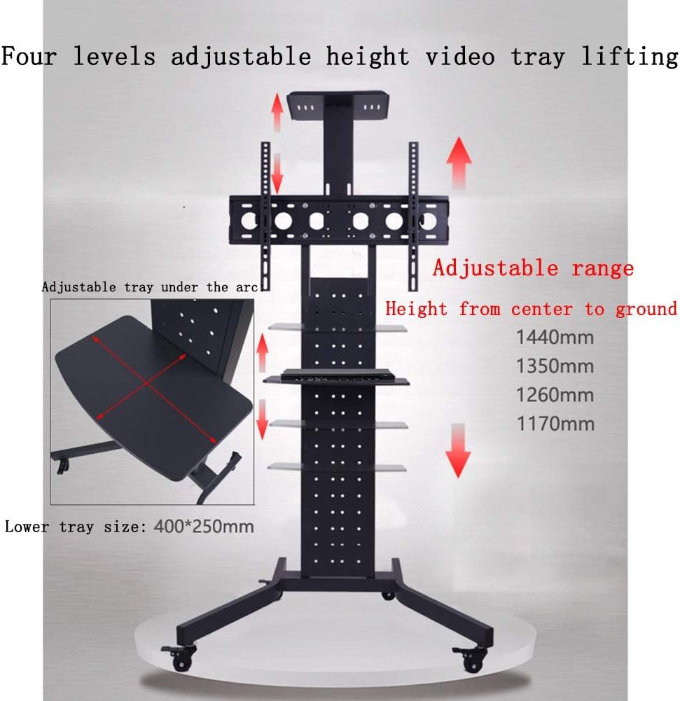 Universal TV Stand Universal TV Stand, Tv Floor Stand Universal Swivel TV Stand/Base Table Top TV Stand for 32 to 75 Inch TVs with Degree Swivel, 4 Level Height Adjustable, Heavy Duty Tempered Glass B