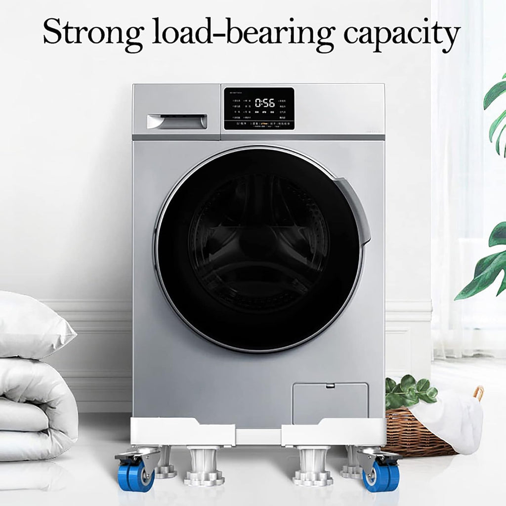 Washing Machine Stand, Adjustable Portable Mini Fridge Riser, Movable Washer and Dryer base, Universal Laundry Pedestal for Washer and Dryer, 51-44cm ( )