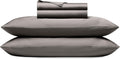 Cozy Earth Luxury Bed Sheet Set - 100% Viscose from Bamboo Fabric, Ultra-Soft & Breathable, Fits Regular & Deep Pocket Mattresses up to 20' - 4 Pieces Queen Sheet Set Charcoal Grey