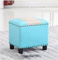 Vanities Benches, Desk Stools, Leather Piano Stool, Footstools(Blue)
