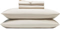 Cozy Earth Luxury Bed Sheet Set - 100% Viscose from Bamboo Fabric, Ultra-Soft & Breathable, Fits Regular & Deep Pocket Mattresses up to 20' - 4 Pieces Full Sheet Set Oat