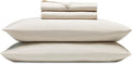 Cozy Earth Luxury Bed Sheet Set - 100% Viscose from Bamboo Fabric, Ultra-Soft & Breathable, Fits Regular & Deep Pocket Mattresses up to 20' - 4 Pieces King Sheet Set Oat