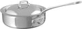 Mauviel M'Cook 5-Ply Polished Stainless Steel Saute Pan With Lid, And Cast Stainless Steel Handle, 1.8-qt, Made In France