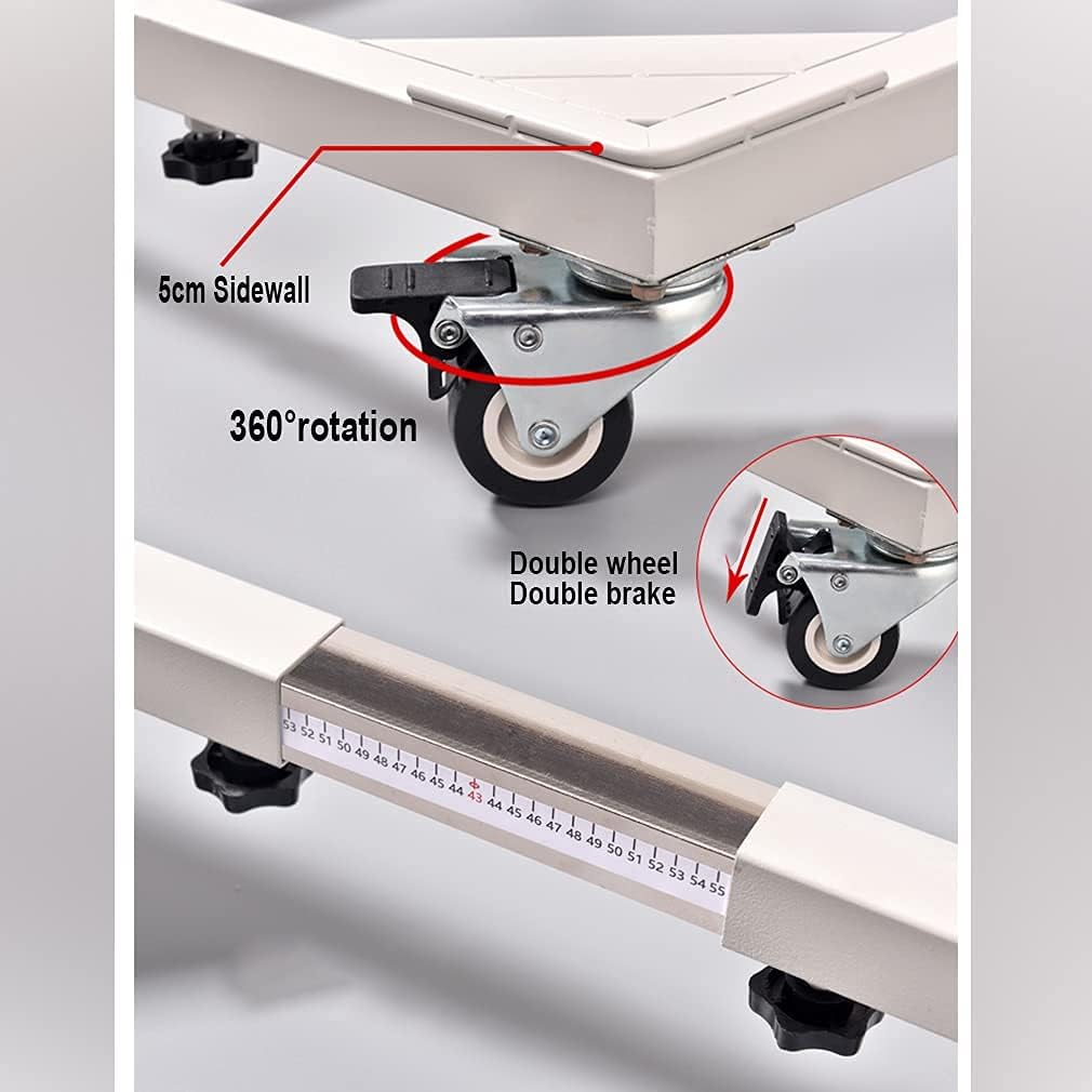 Adjustable Washing Machine Base Heavy Duty Washing Machine Stand Universal Base Fridge Stand Multi-Functional Furniture Roller Holder Stand Dryer Shelf 4/8/12 Feet Cabinet Coo