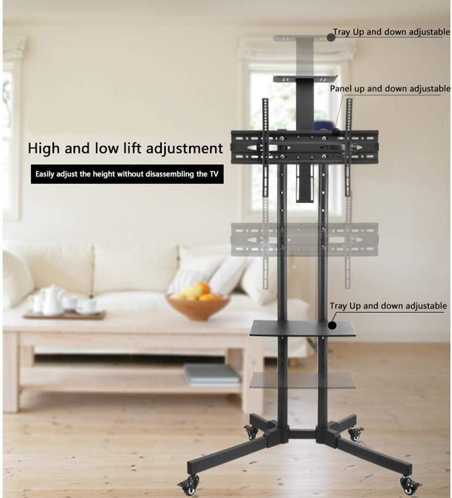 Universal TV Stand, TV Bracket Mount Mobile TV Stand Cart for 37-60 Inch with Wheel Stand Height Adjustable TV Base Stand