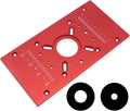 Router Lift with Fixed Base - Aluminum Router Insert Plate - Woodworking Universal Router Lift Base for 65mm Dia Router Motor(Single Red Plate)