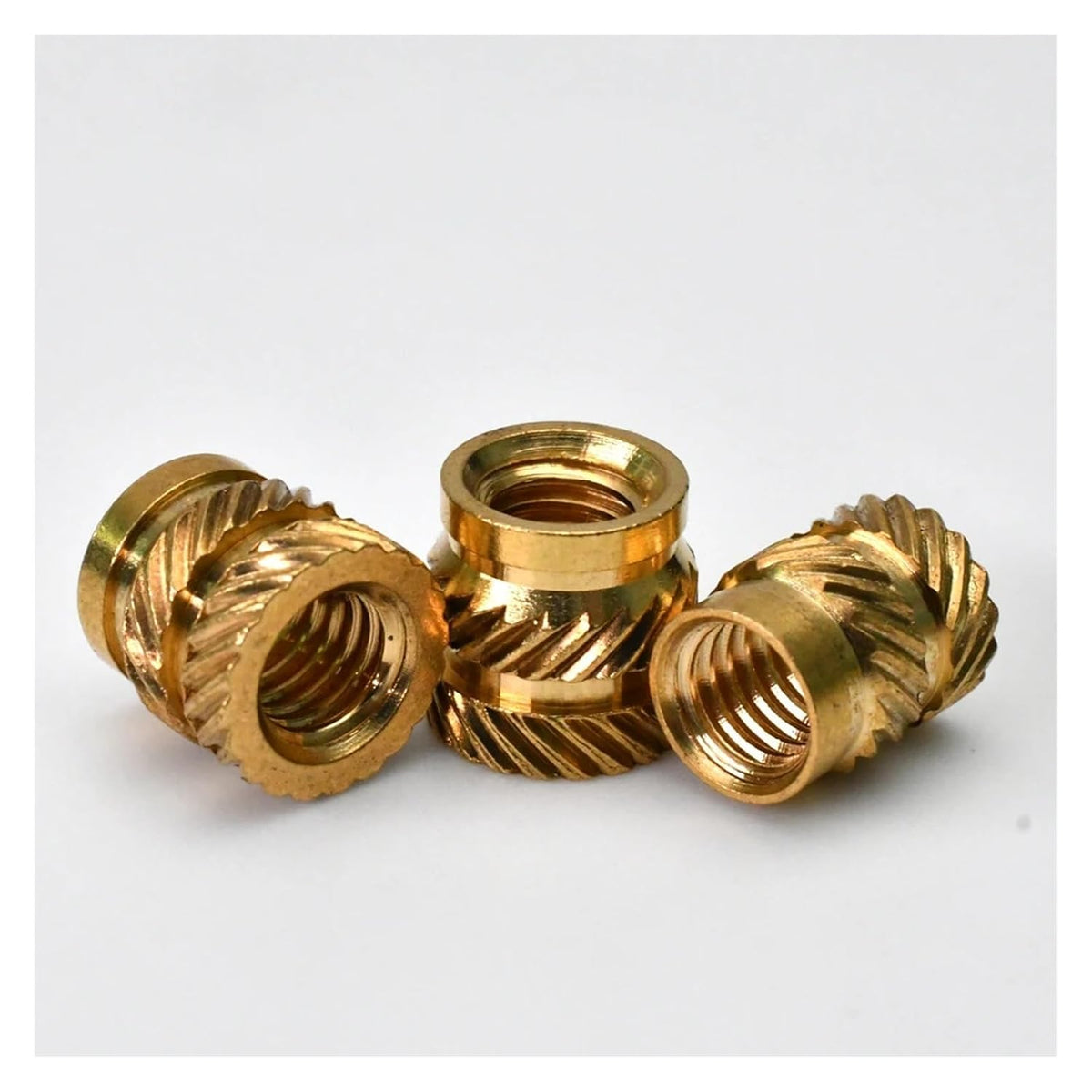 200-800Pcs M2 M2.5 M4 M5 M3 Heat Insert Nut Thread Insert 3D Printing Hot Melt Knurled DoubleTwill Embedment Brass InsertNut M6(800pcs,M4x5x6)