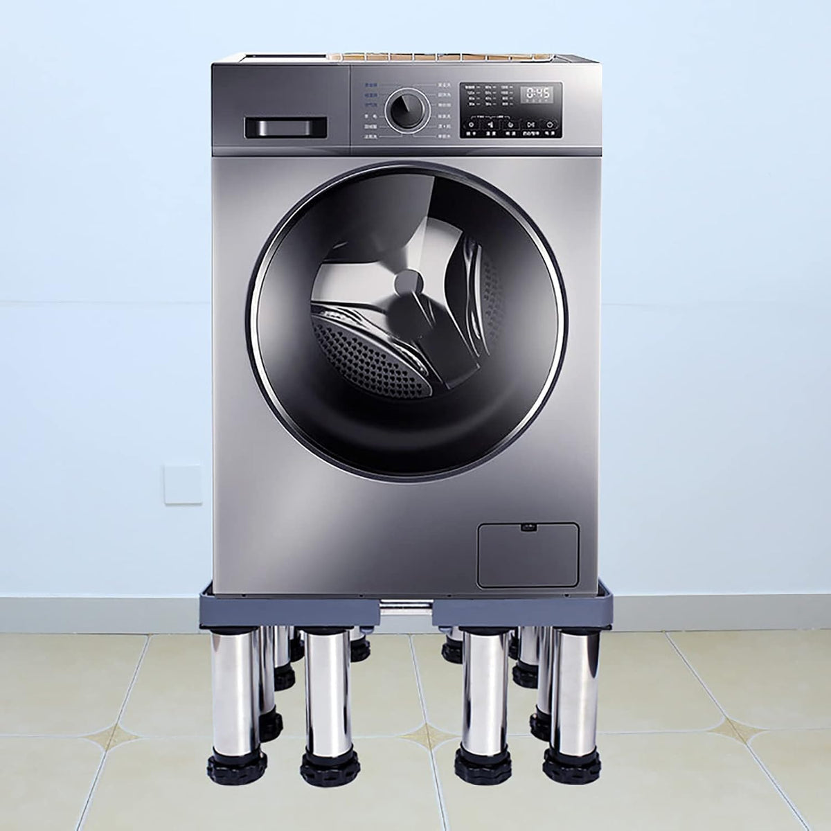 Washing Machine Base, Universal Movable Adjustable Washer and Dryer Base, Multi-functional Movable Fridge Stand Dolly Roller for Washing ( )