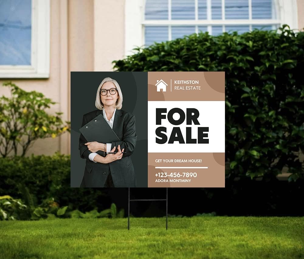 Custom Yard Sign Printing 4mm Coroplast Double Sided graduation yard sign, political yard sign Real Estate Rigid Signs, Party Decorations, Garden Sign with Step Stake (24x36 Pack of 4)