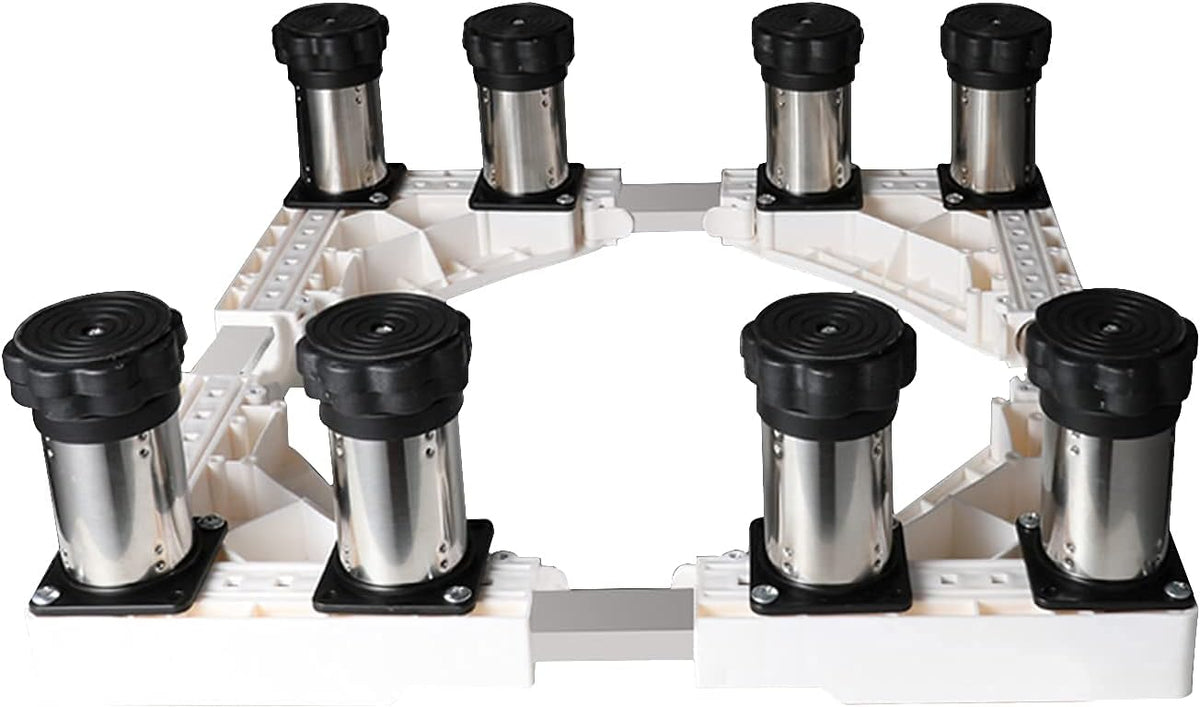 Adjustable Washing Machine Base Adjustable Base Holder Bracket Anti-Rust Length/Width 47-67cm Washing Machine Base Stand Fridge zer Universal High Rack Height 20-23cm Load