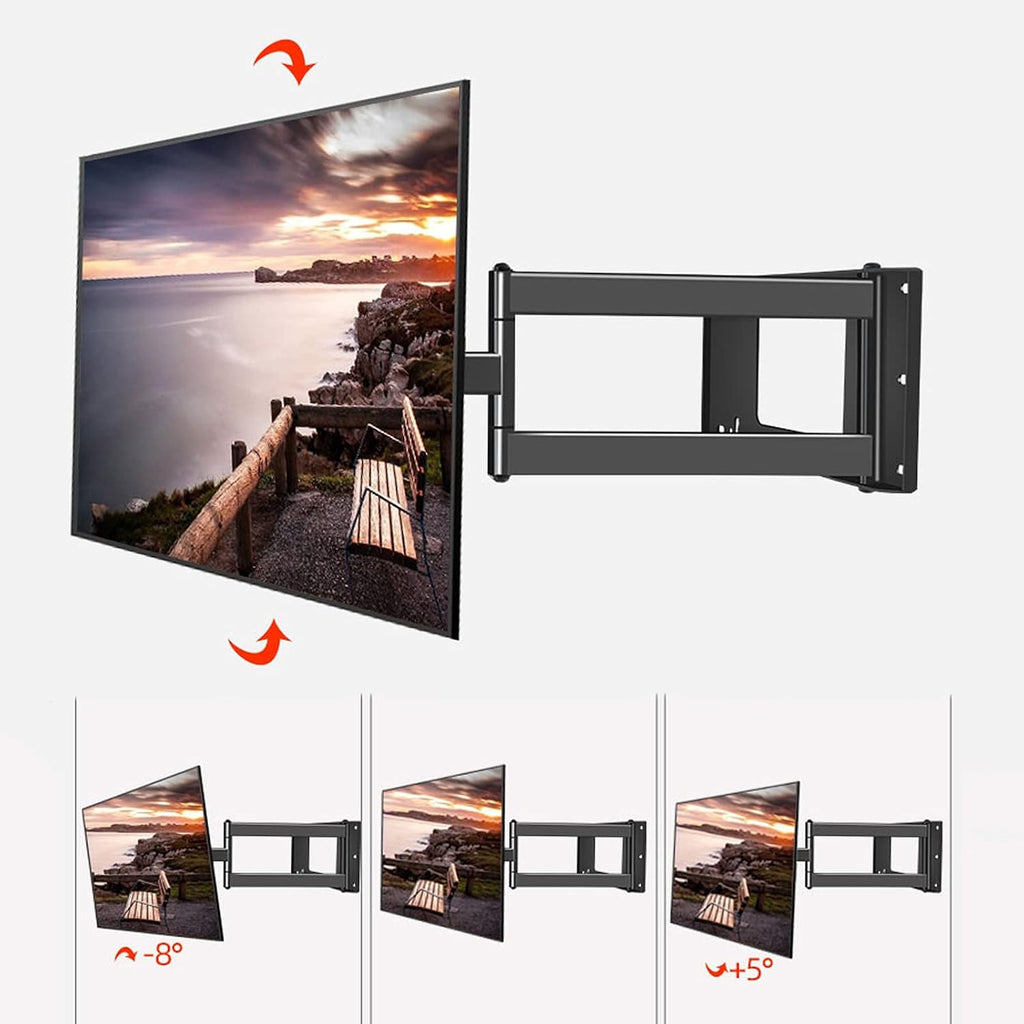 Universal Tv Stand Tv Stand Base 37'-75' Multifunctional Tv Wall Mount Full Motion Articulating Arms Swivels Tilts Extension Rotationtv Bracket, Max Vesa 600X40,