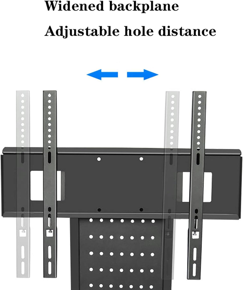 Universal TV Stand TV Stand Base Floor-Standing TV Mobile Cart 32'-75' Mobile Commercial TV Stand with 4 Universal Rollers Double Column Tilts Rotation TV Stand, Holds Up to 110lbs