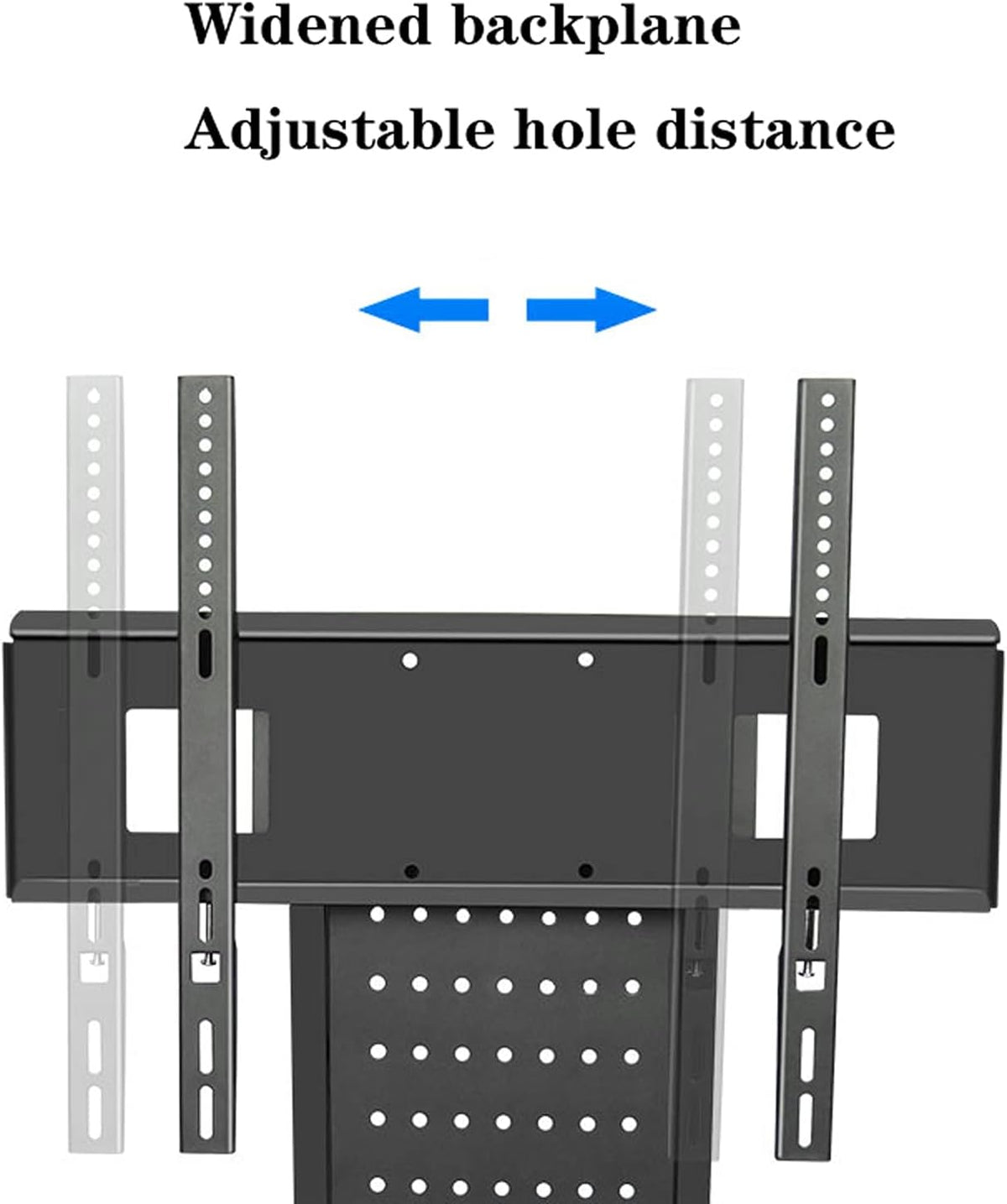 Universal TV Stand TV Stand Base Floor-Standing TV Mobile Cart 32'-75' Mobile Commercial TV Stand with 4 Universal Rollers Double Column Tilts Rotation TV Stand, Holds Up to 110lbs