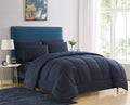 Sweet Home Collection Down Alternative Comforter All Season Warmth Luxurious Plush Loft Microfiber Fill Duvet Insert Bedding, King, Navy (Pack of 6)