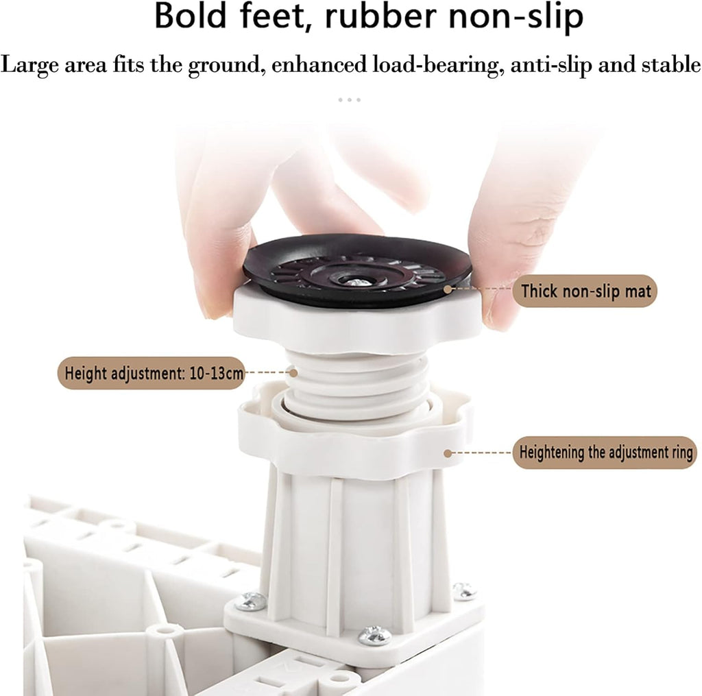 Washing Washing Machine Stand, Movable Telescopic Furniture Dolly, Universal Multi-Functional Pedestal, Adjustable Washer and Dryer Base with 4 Locking Wheels