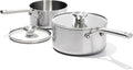 OXO Mira Tri-Ply Stainless Steel, 1.5QT and 3QT Saucepan Pot Set with Lids, Induction, Multi Clad, Dishwasher and Metal Utensil Safe