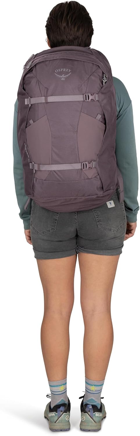 Osprey Fairview 40L Women's Travel Backpack - Carry On Bag with Laptop Sleeve and Toiletry Pocket, Cascade Blue-Torrent Blue