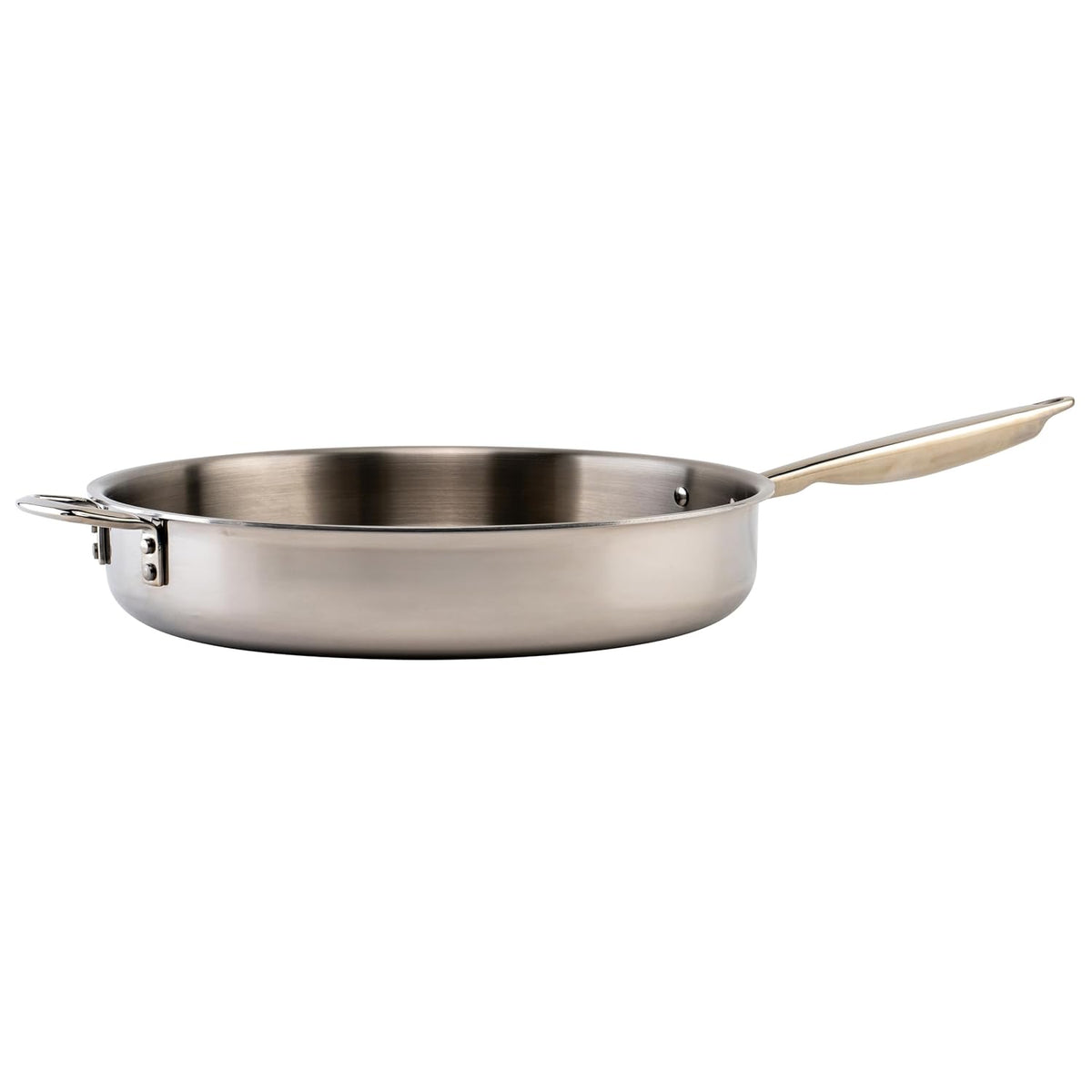 WINCO Tri-Ply Saute Pan, Silver