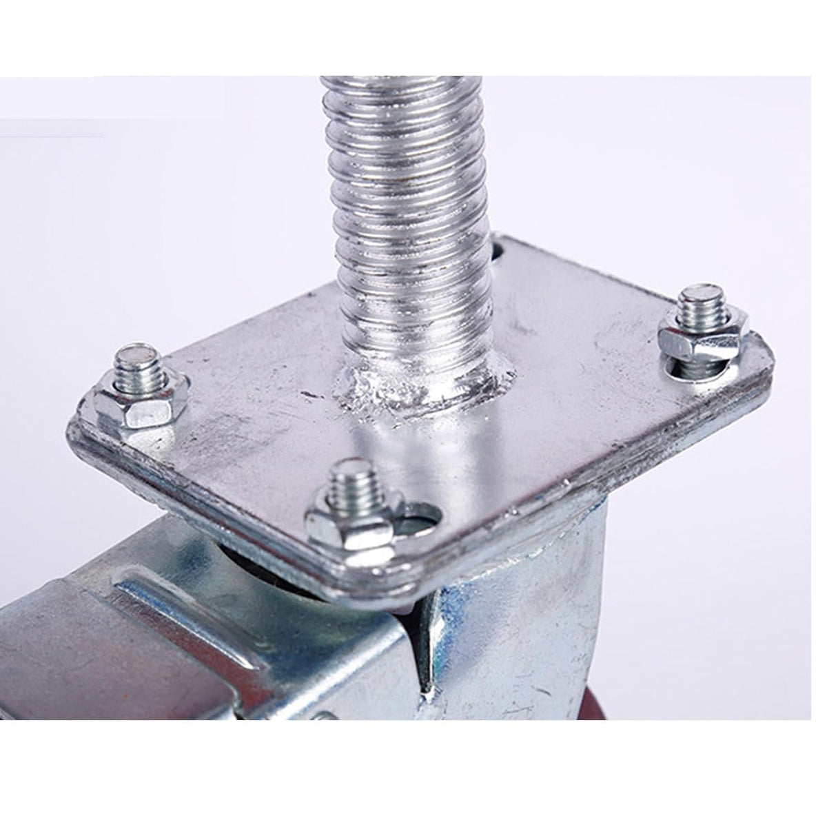6-inch 8-inch Scaffolding Universal Wheel with Brake, Adjustable Screw Base, Mobile Bracket Wheel 4-Pack(6 inches)