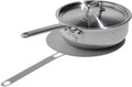 Heritage Steel x Eater 3 Quart Saucier with Lid | Made in USA | 5-Ply Fully Clad Stainless Steel Pan | Stay Cool Handle Design | Induction Capable & Non-Toxic Cookware