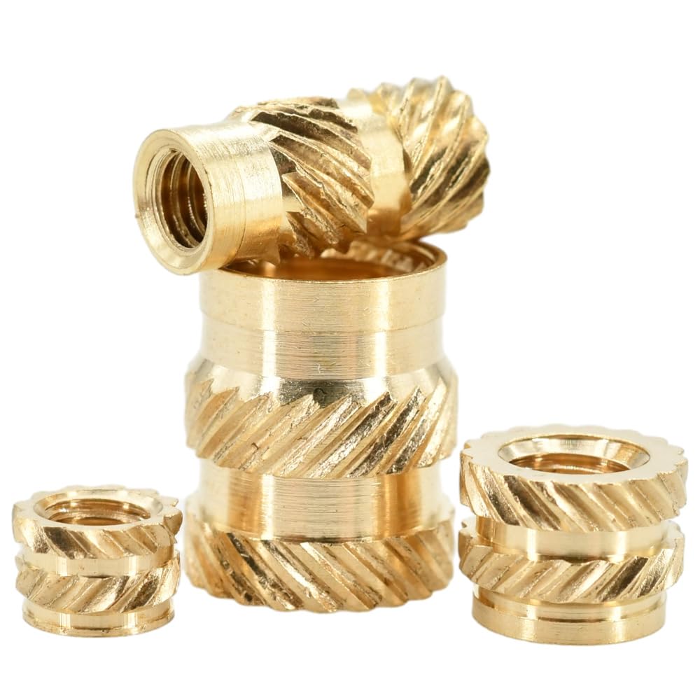 1000Pcs M3 Brass Insert Nuts for 3D Printing Insertnut Heating Insertion Copper Metric Threaded Hot Melt Knurled Injection Nuts(OD 4.5mm(1000pcs),M3(Length 4.5mm))