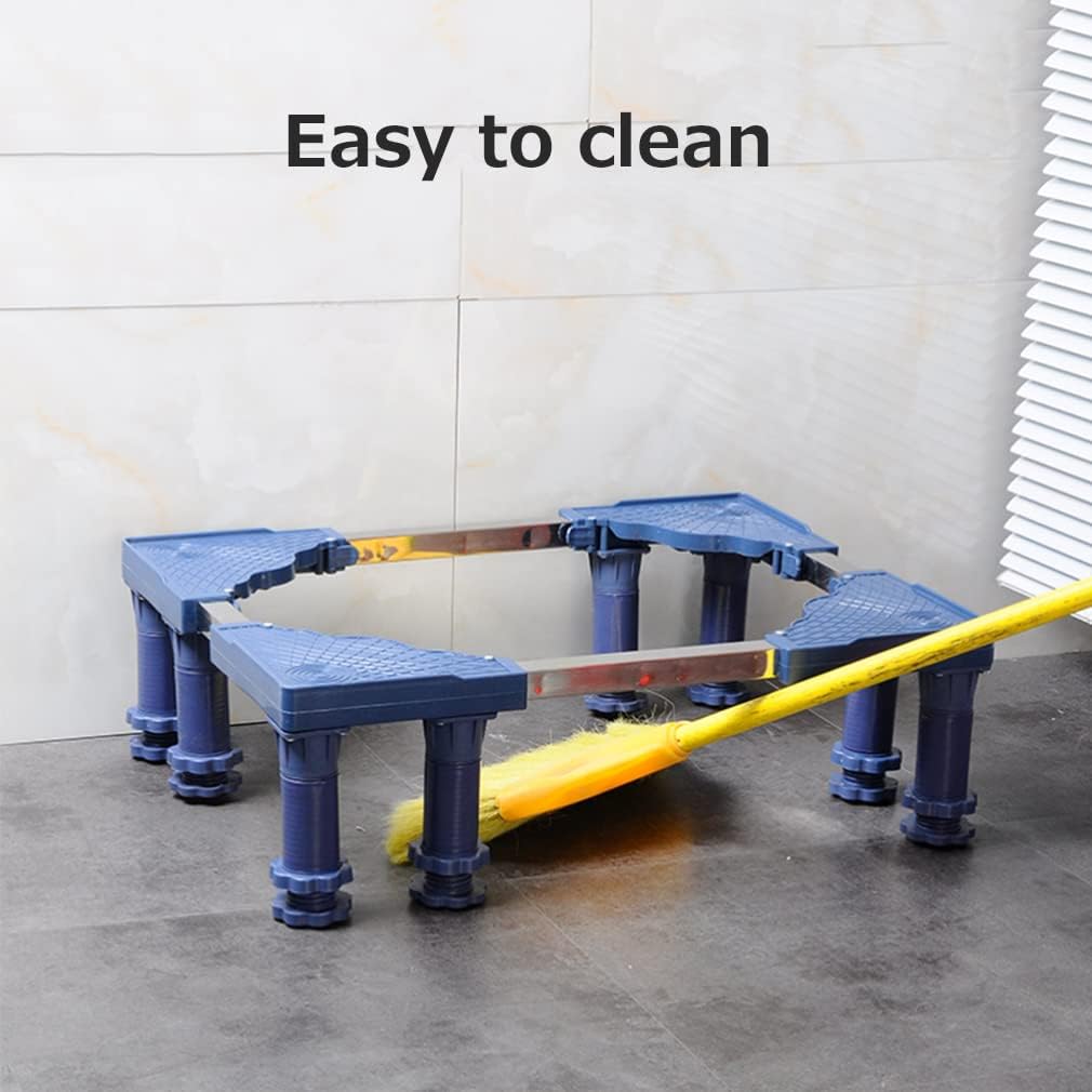 Adjustable Washing Machine Base Upgraded Washing Machine Stand Universal Fridge Base Stand Retactable Furniture Base Bracket Adjustable 40-70cm Stand Heavy Machines Stand 4/8/