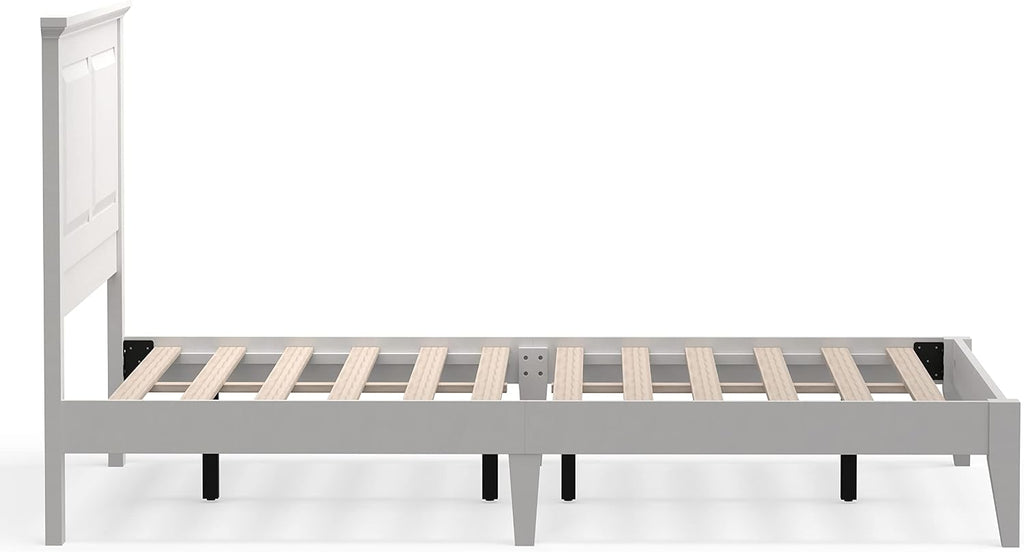 Glenwillow Home Cottage Style Solid Wood Platform Bed in Full - Gloss White