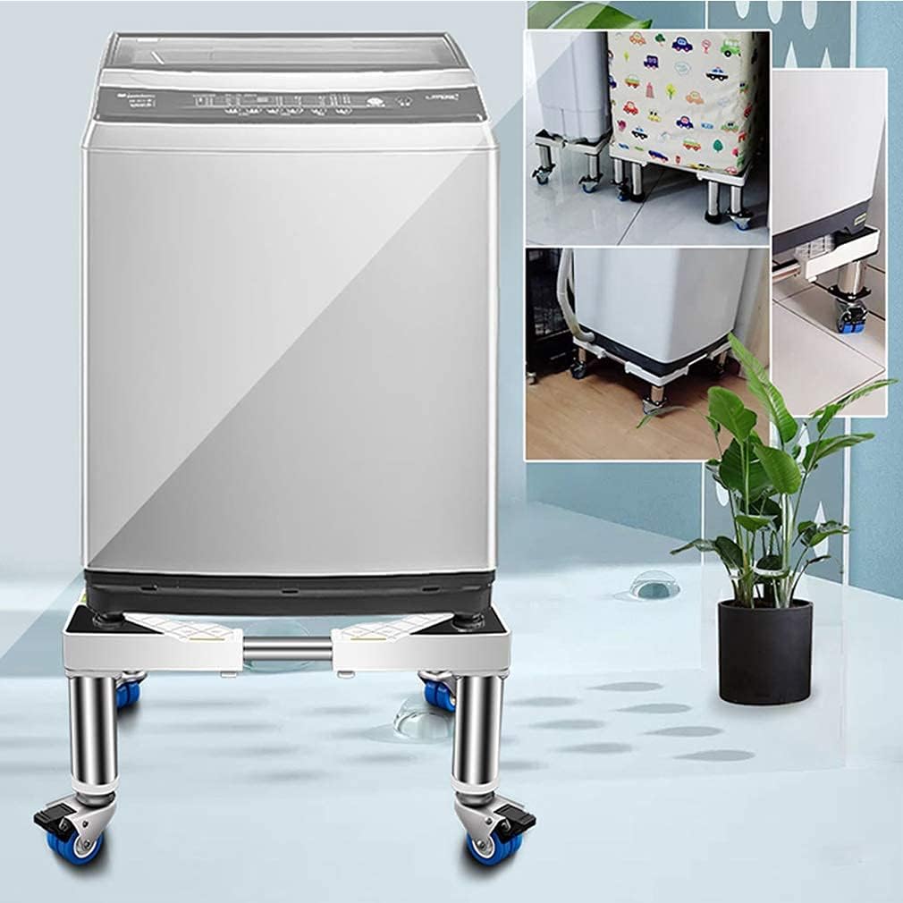 Adjustable Washing Machine Base Universal Base Fridge Stand Anti-Rust Adjustable Washing Machine Base Length/Width 40-68cm Fridge zer Stand Stand Base for Ice Maker, Large