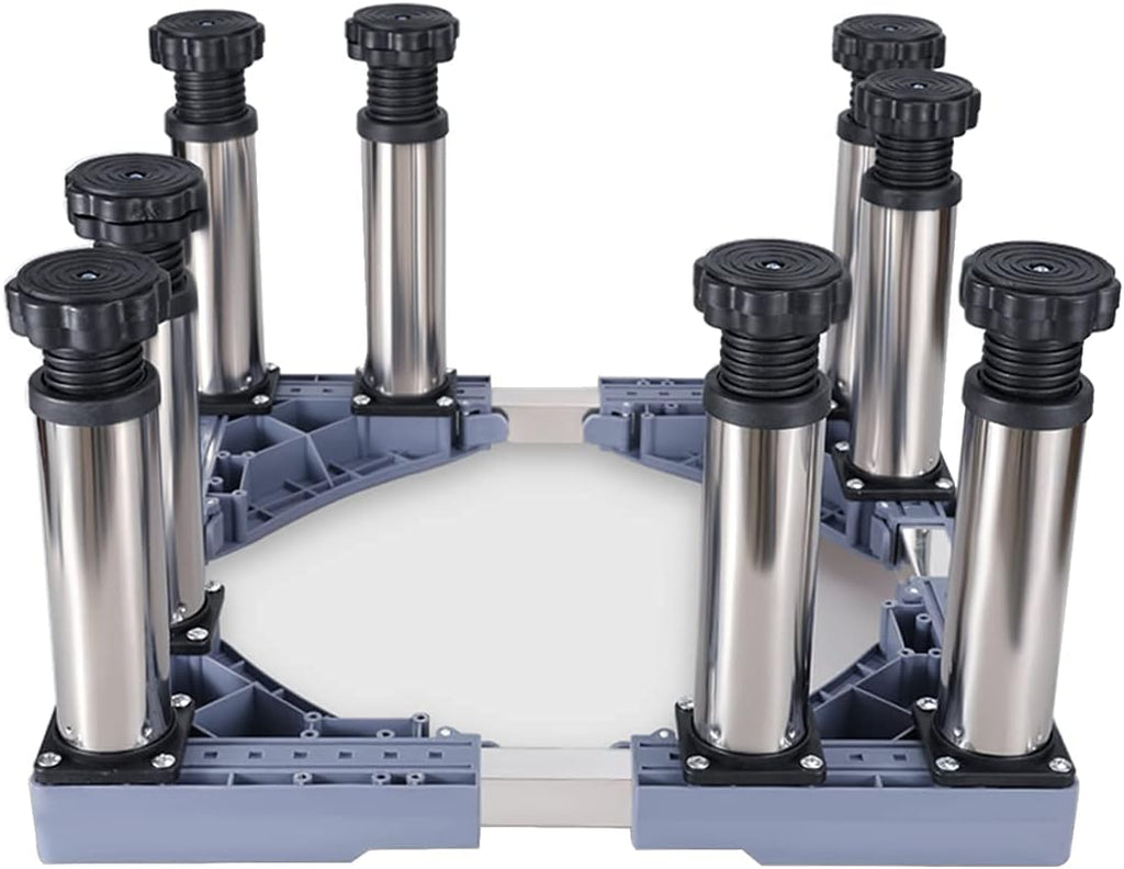 Adjustable Washing Machine Base Washing Machine Stand Base Upgraded Washing Machine Stand Universal Appliance Base Bracket Heightening Fridge Stand Roller Adjustable Holder 47
