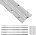 48ft V-Track for Sliding Gates, Galvanized Steel Heavy-Duty Inverted V-Groove Track with Hammer Drive Anchors, Durable & Rust-Resistant Rolling Gate Rail for Driveways Systems (8ft 6pcs)