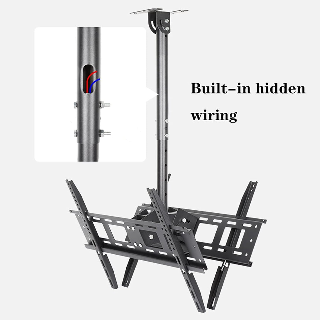 Universal TV Stand TV Stand Base Ceiling TV Bracket Dual-Screen Extension Tilt Rotation TV Mounting Bracket Adjustable TV Bracket with Cord Management for 32-65 Inch TVs Tv Stand M