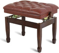 Piano Stool Piano Bench Dressing Table Stool Piano Bench Height Adjustable Padded Keyboard Bench Piano Stool Keyboard Bench Vanity Stool, Strong Load Capacity &,Walnut