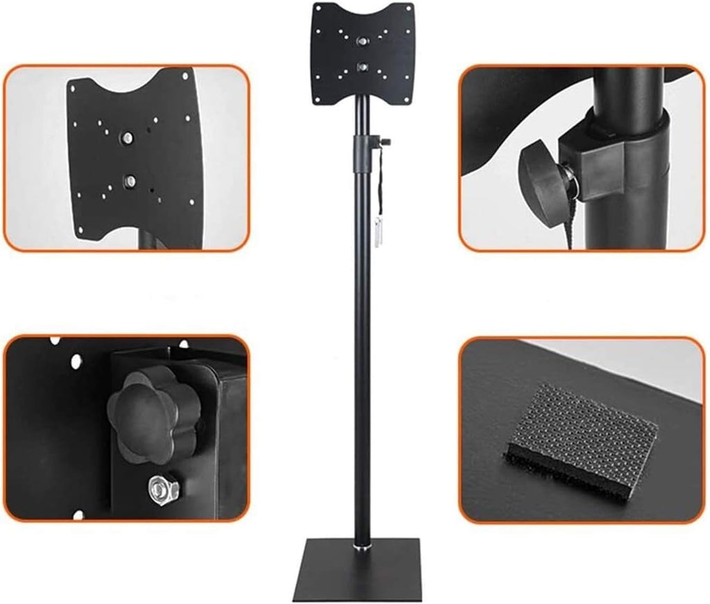 Universal Punch-Free LCD Tv Shelf Mobile Floor Stand Monitor Rotating Hanger Lifting Base