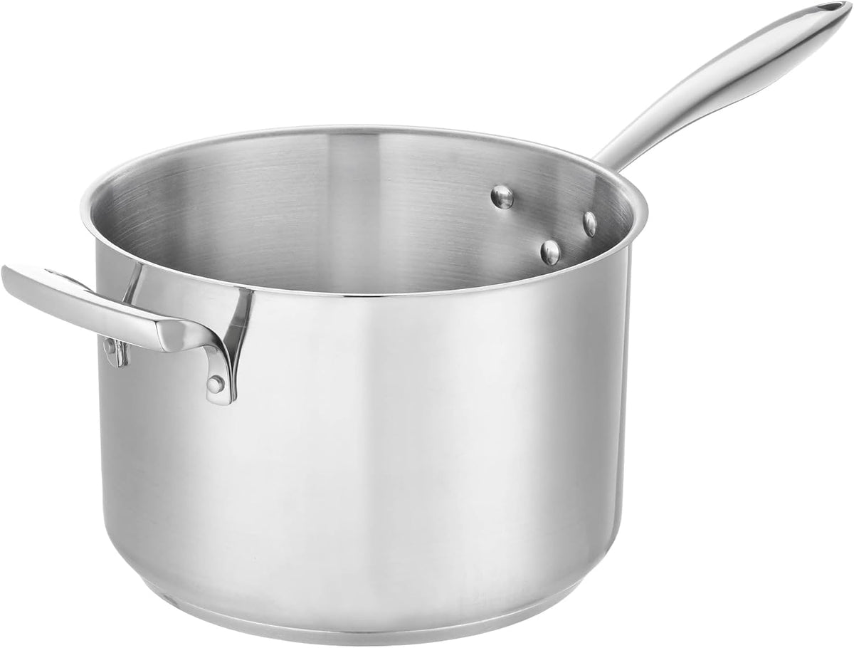 Browne (5724037) THERMALLOY 7.6qt SS Sauce Pan- Deep w/Helper Handle NSF