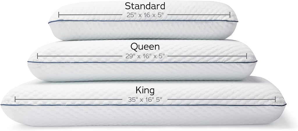 WEEKENDER Gel Memory Foam Pillow - King Size - Medium Firm Feel - Neck and Shoulder Support - Side & Back Sleepers - Home, Hotel, & Hospital Essentials - CertiPur Certified (Pack of 4)
