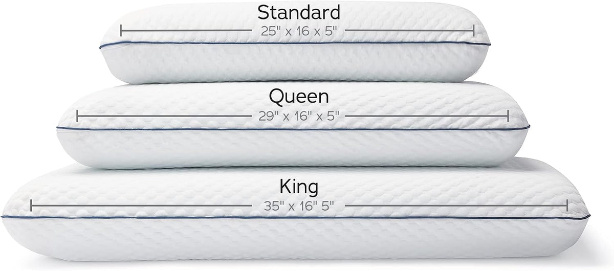 WEEKENDER Gel Memory Foam Pillow - King Size - Medium Firm Feel - Neck and Shoulder Support - Side & Back Sleepers - Home, Hotel, & Hospital Essentials - CertiPur Certified (Pack of 4)